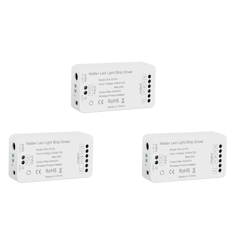 3X Matter Wifi LED Strip Light Controller CW Controller LED Strip Bixb/Siri/For Google Home/For Alexa Control Support-Y41A