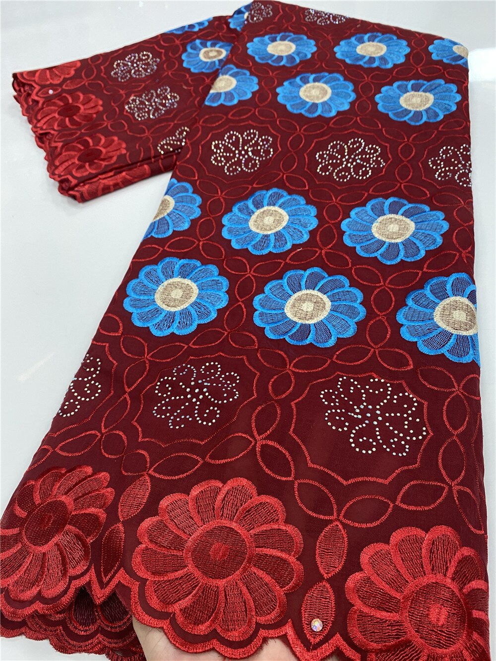 Tela de encaje de algodón de gasa suiza, tela de e... – Grandado, image size:1000x1333