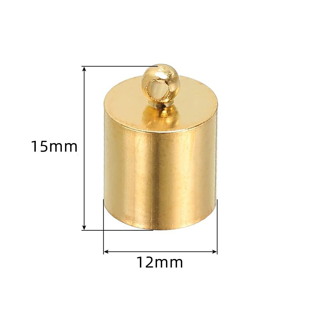 50Pcs/Lot 2-10mm Round Tassel Leather Cord End Crimp Caps Beads DIY Jewelry Making Bracelet Necklace Leather Cord Connectors