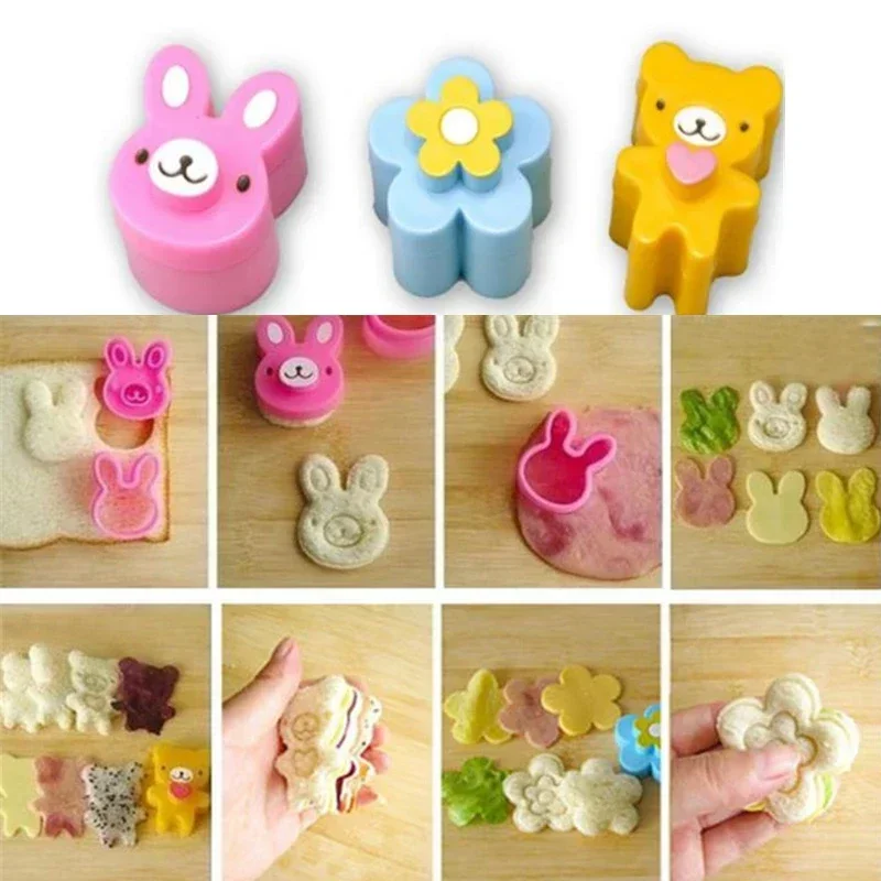 Moule à Sandwich mignon lapin fleur Panda en forme de pain CakeBiscuit dispositif de gaufrage croûte emporte-pièce cuisson pâtisserie outils gâteau
