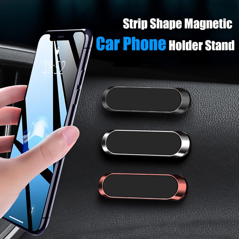 Mini Strip Shape Magnetic Car Phone Holder Stand For iPhone Samsung Mobile phone Magnet Mount Accessories
