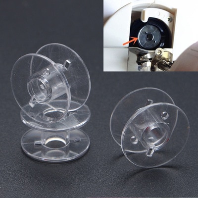 20 PCS CLEAR PLASTIC SEWING MACHINE BOBBINS 2518P FOR SINGER BROTHER JANOME TOYOTA SA156 15J CLASS 15