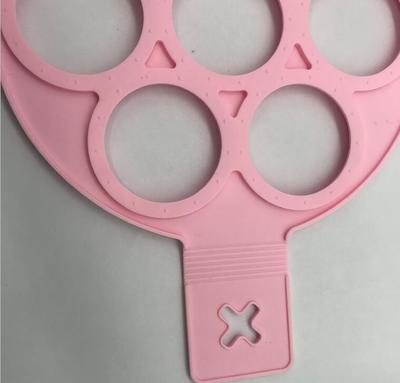 Moule à alvéoles, œufs en Silicone, 1 pièce, antiadhésif, crêpes, œufs en anneau, omelettes, cuisson, cuisson, moules en anneau, offre spéciale: pink Round