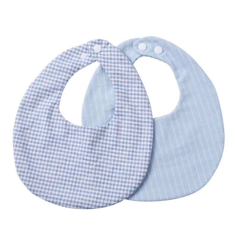 Baby Linnen Katoen Bib Dubbelzijdig Rooster Afdrukken Voeden Schort Speeksel Handdoek Bandana Sjaal Drukknoop Burp Doek: BL