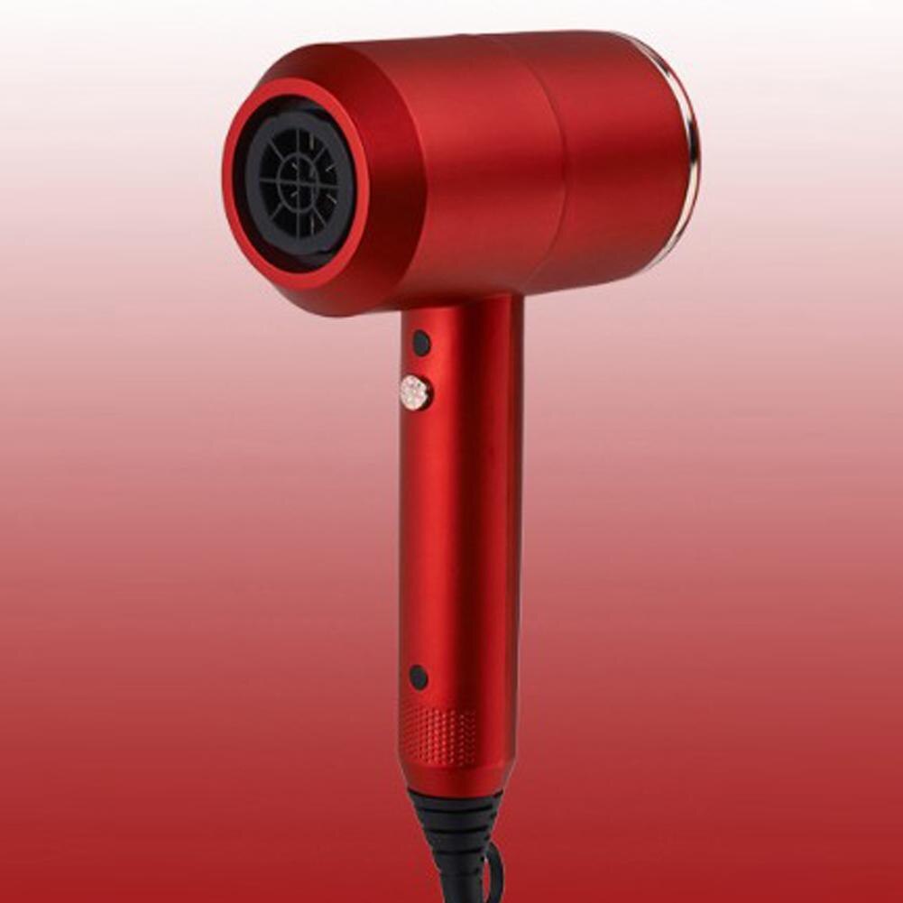 Hair Dryers 2 IN 1 Salon Hair Dryer Hammer Shape Cold Strong Wind Fast Dry Negative Lonic Hair Blow Hair Dryer: Red / EU