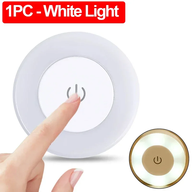 Luces LED nocturnas con Sensor táctil, luz de pared con Base magnética recargable por USB portátil, 3 modos, lámparas de noche con atenuación para dormitorio, 2/1 Uds.: Azul