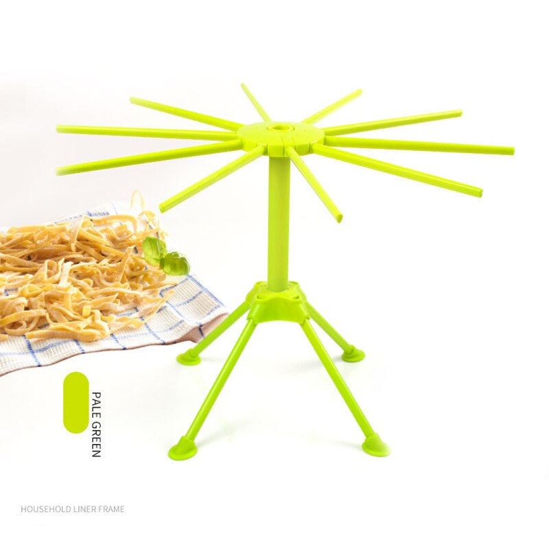 Didihou husholdningspasta tørrestativ spaghetti tørretumbler stativ nudler holder hængestativ pasta madlavningsværktøj køkkentilbehør: Grøn