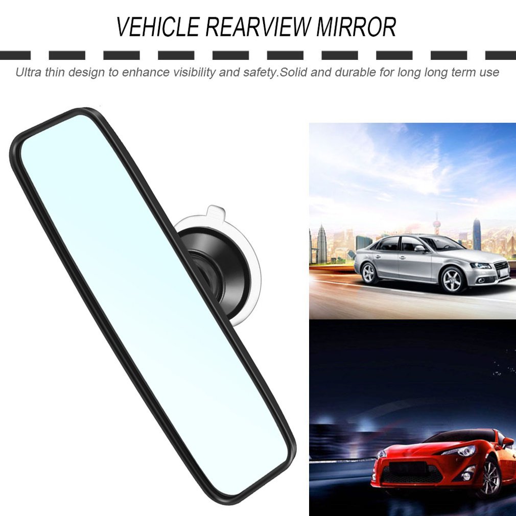 Espejo retrovisor Universal para Interior trasero de coche con ventosa de PVC espejo retrovisor de gran angular curva convexa automática