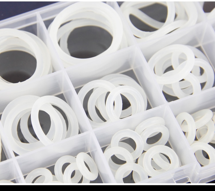 225 PCS Clear Food Grade Silicone O Rings Rubber Set o Ring Silicone Seal Kit