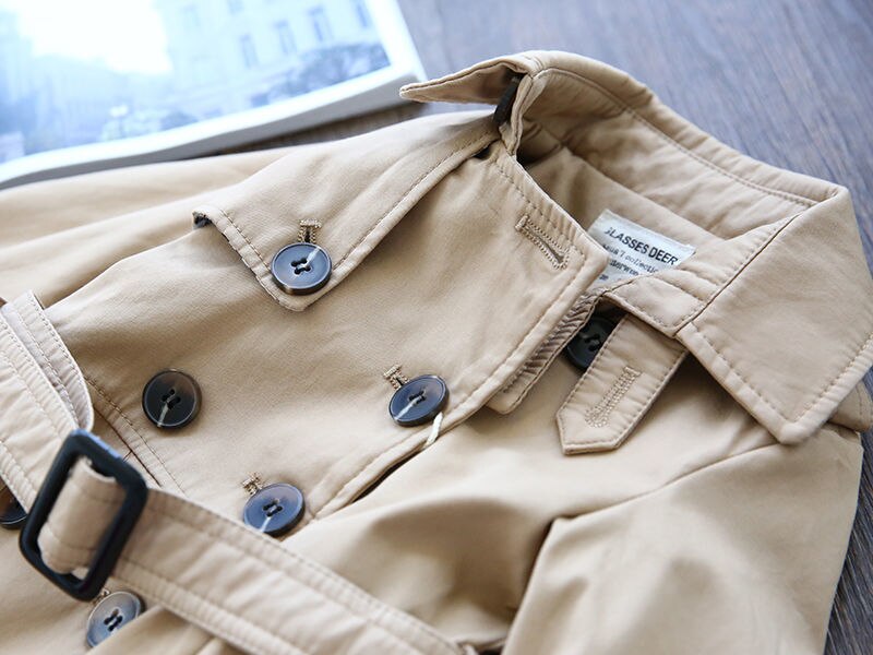 Trench-coat à longue ceinture pour fille, manteau coupe-vent d'automne pour enfant de 2, 3, 4, 5, 6, 7, 8, 9, 10, 11 ans
