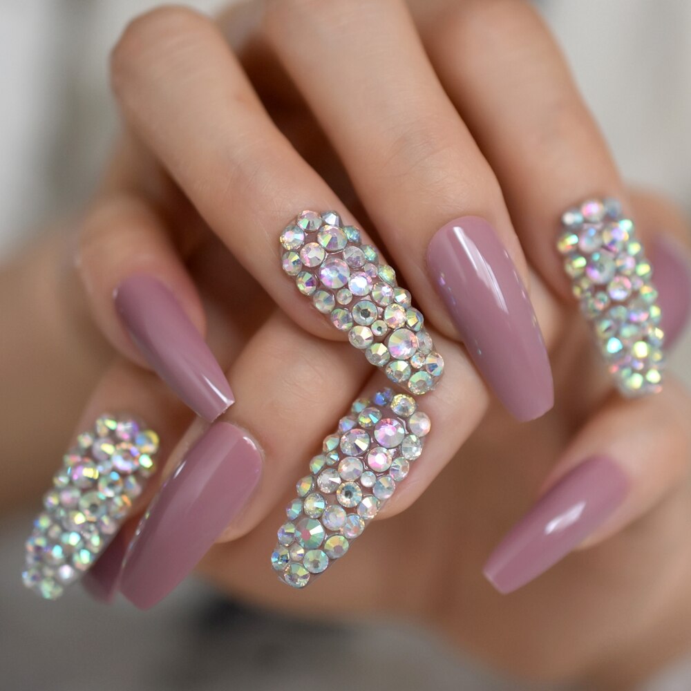Faux Ongles en marbre, pré-conçus, pré-conçus, Ongles de luxe Extra longs en forme de cercueil, accessoires de décoration pour fêtes et mariage: L5595