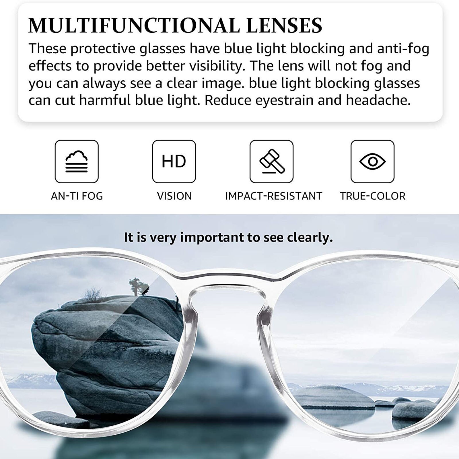 Resist blue light goggles selected men and women safety glasses the transparent wild same Resist fog classic glass