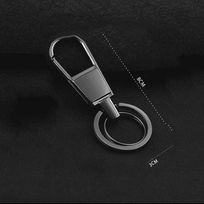Bycobecy legering mænd kvinder smart nøgleholder dobbeltringe nøglering sort sølv nøgleorganisator solid bilnøglekasse nøglepunge