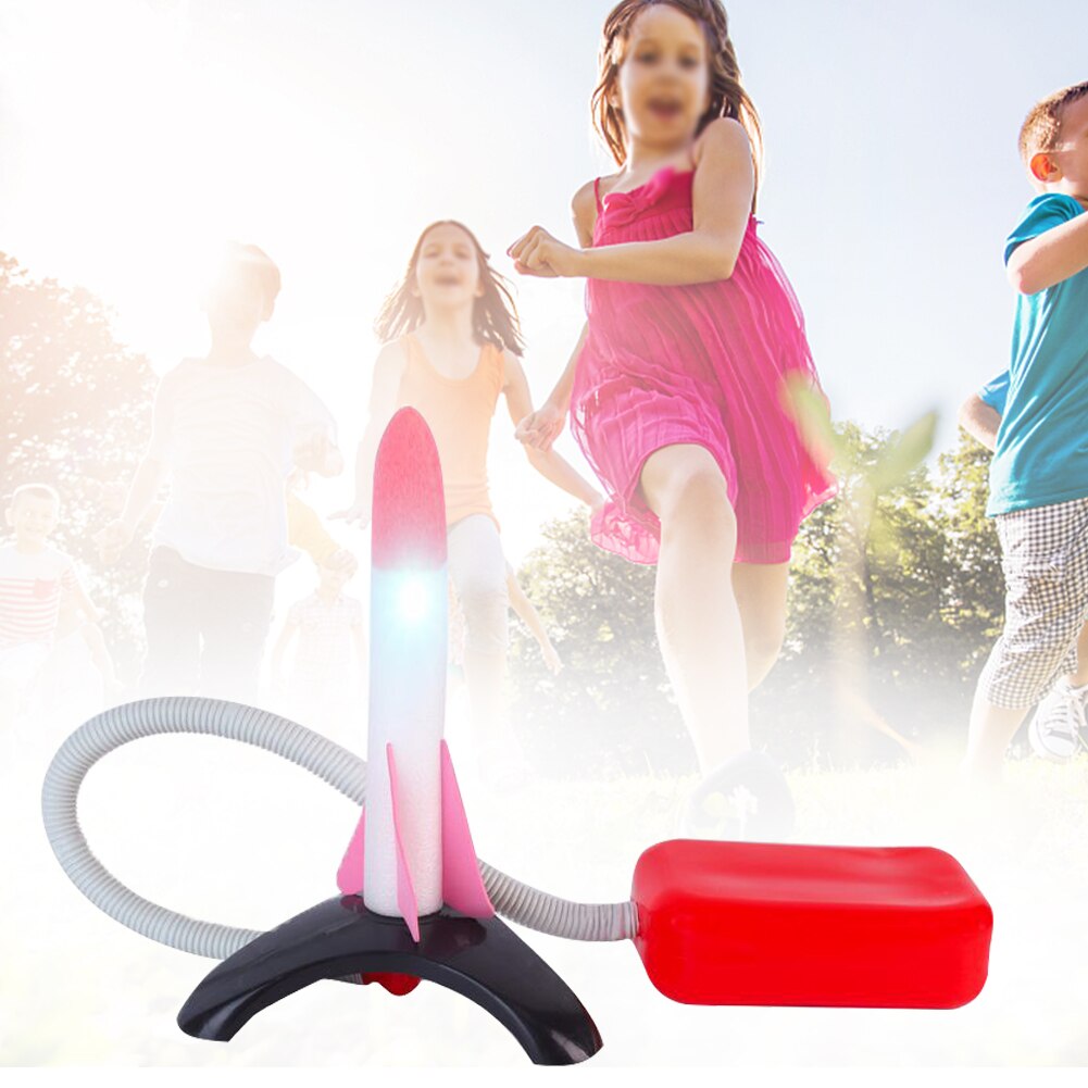 Weiche Interaktive Spielen Bunte Beleuchtung Entwicklungs Spiel Schritt Pumpe Pedal springen Spielzeug Rakete Startprogramm freundlicher draussen-aktivitäzehn