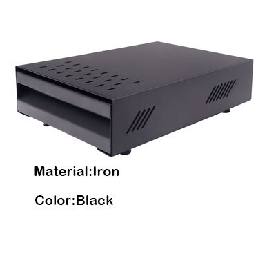 Caja de golpe de café de acero inoxidable de hierro Espresso con cajón de escoria de café no salpicar molinillo de Café Manual accesorios de café: Black(B)