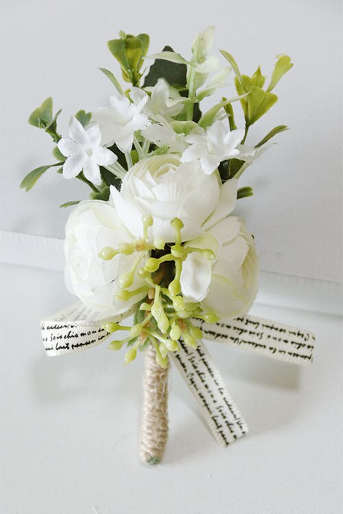 Corset de mariage pour hommes, fleur de Rose, bricolage, bouton, broche de demoiselle d'honneur, décoration de fête de mariage: Corsage style 6