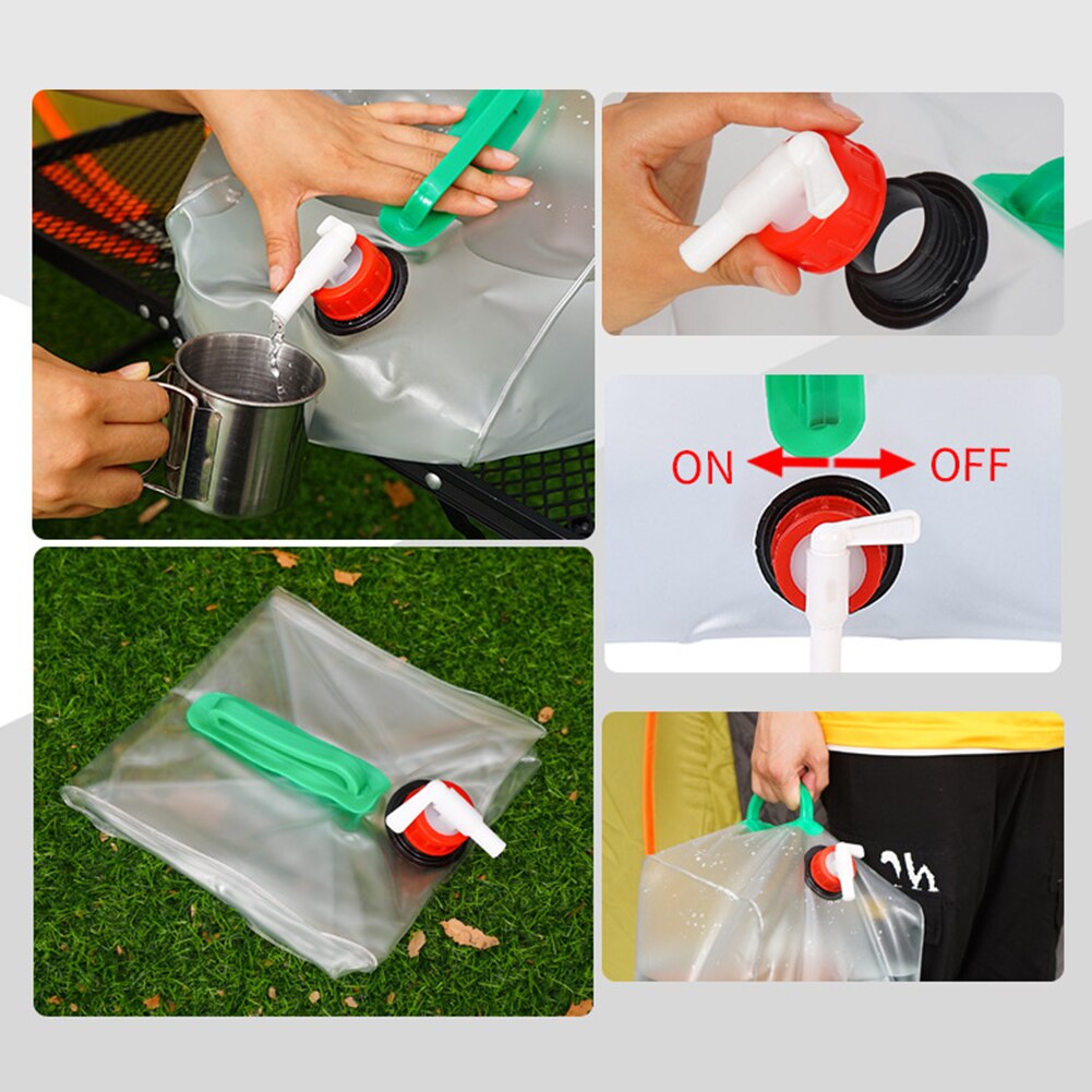 Water Container Water Bag Opvouwbare Water Opslag Container Wandelen Vissen Camping Pvc Drinken Zak Auto Water Opslag Emmer