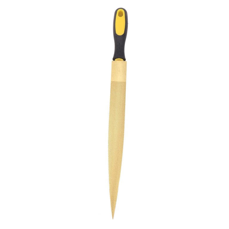 5Pcs Golden Tapered Hout Rasp Met Rubberen Handvat-Bastard Bestand Rasp Cut File Voor Houtsnijwerk (4/6/8/10/12 Inch)