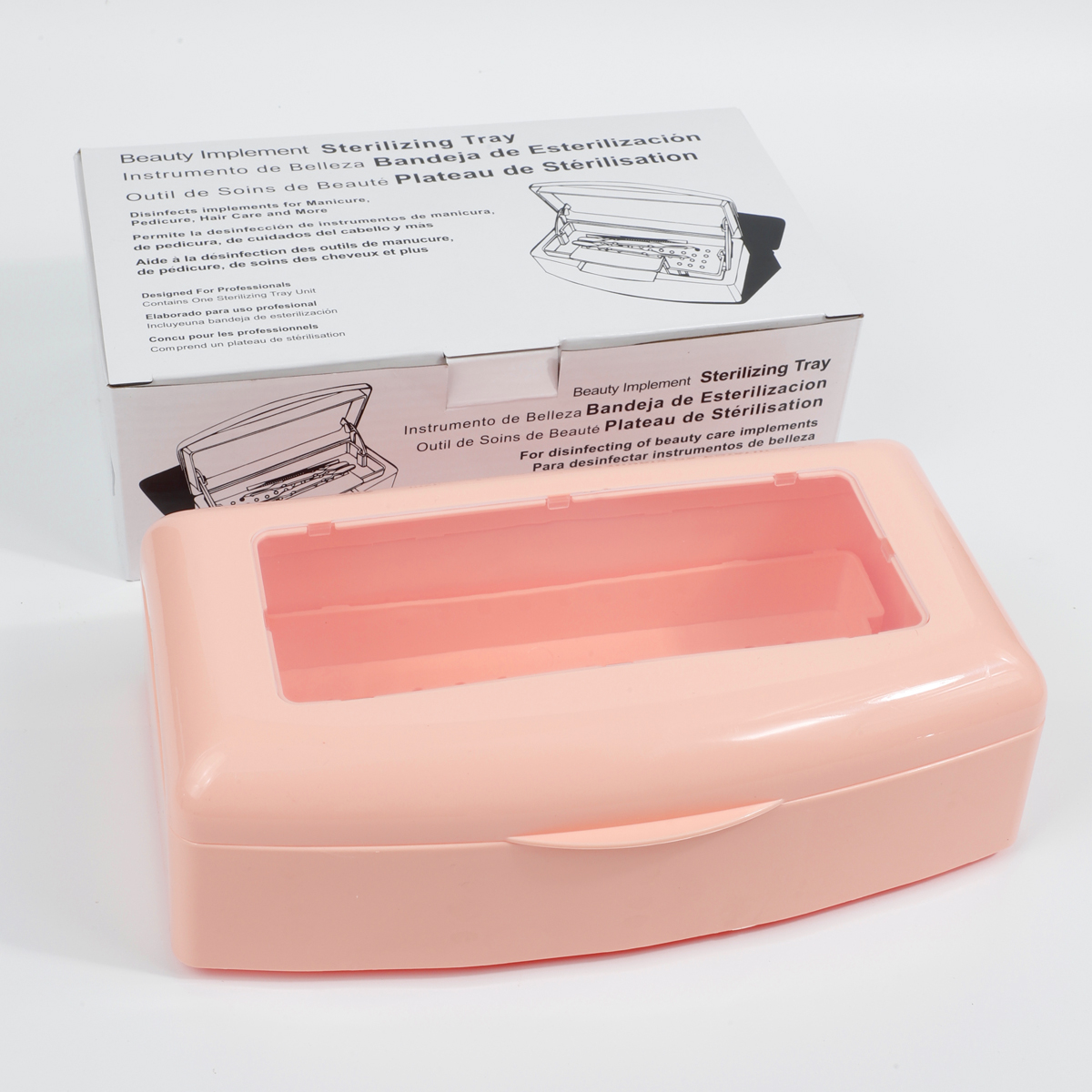 1 pz Vassoio sterilizzatore per utensili per unghie, scatola di disinfezione bianca per pinza metallica in acciaio, pinzette Pulitore per attrezzature Sterilizzazione pulita in plastica: Di Colore Giallo chiaro