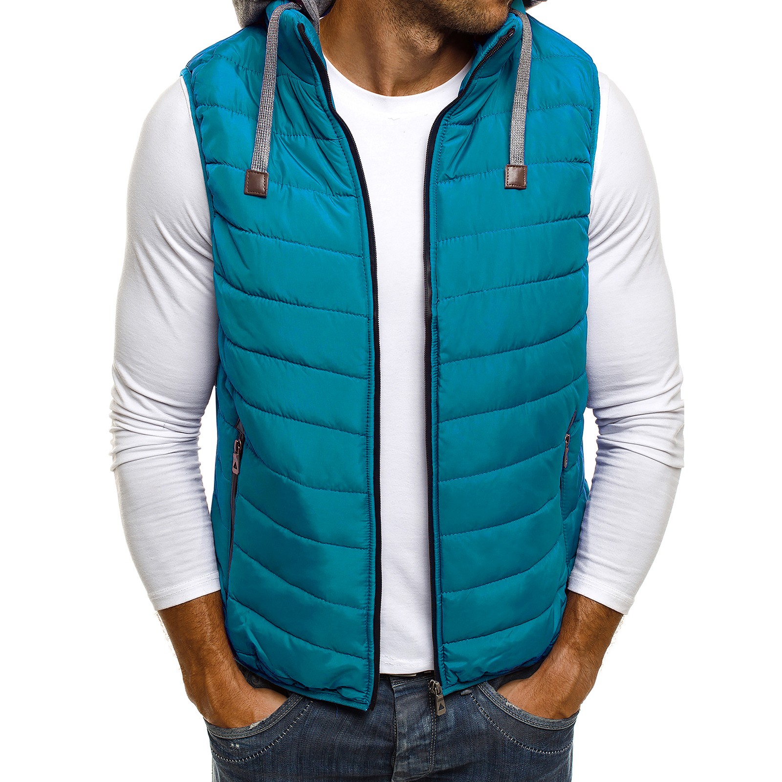 Cysincos Mannen Truien Dikke Vest Down Jassen Mannen Casual Winter Jas Mannelijke Slanke Vesten Uitloper Vest Mannen Kleding