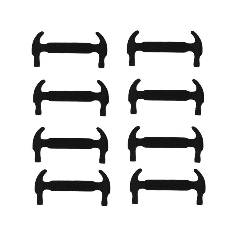 10 teile/los Kinder Silikon Schnürsenkel Keine Krawatte Elastische Schnürsenkel kinder Gummi Schnürsenkel: Black