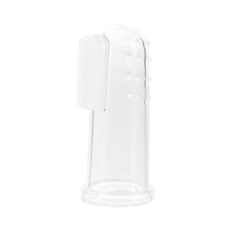 1Pcs Zachte Vinger Tandenborstel Hond Dental Cleaning Tanden Care Hygiëne Borstel Huisdieren Hond Kat Schoonmaakproducten Teddy Hond tanden Tool