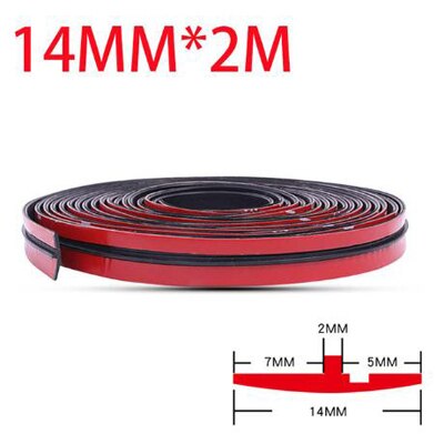 Tira de sellado del Protector del parabrisas del techo del coche para Hyundai solaris accent ix35 i20 elantra santa fe tucson getz: 14mm x 2m