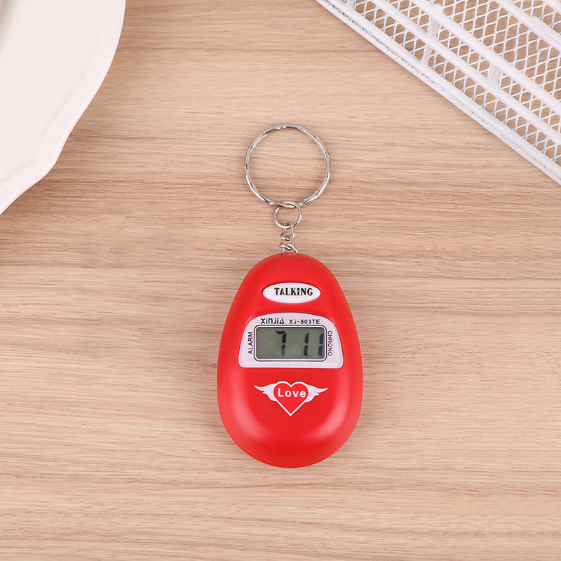 1PC Eine sprechende Uhr, die die Zeit in Englisch sprechen. Digitaler Wecker für Blinde, Älteste oder Kinder. Zeitberichtungsglockenspiel: Rot