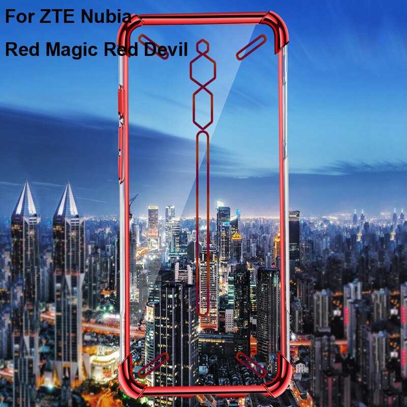 Étui souple en TPU pour Nubia étui magique rouge diable Ultra mince étui Transparent brillant NX609J étui de téléphone en silicone mélangé