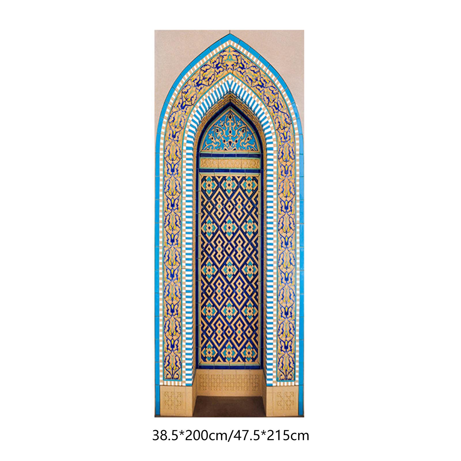 PVC Door Stickers Wallpaper Art Mural Wall Mural for Bookcase Home Decor