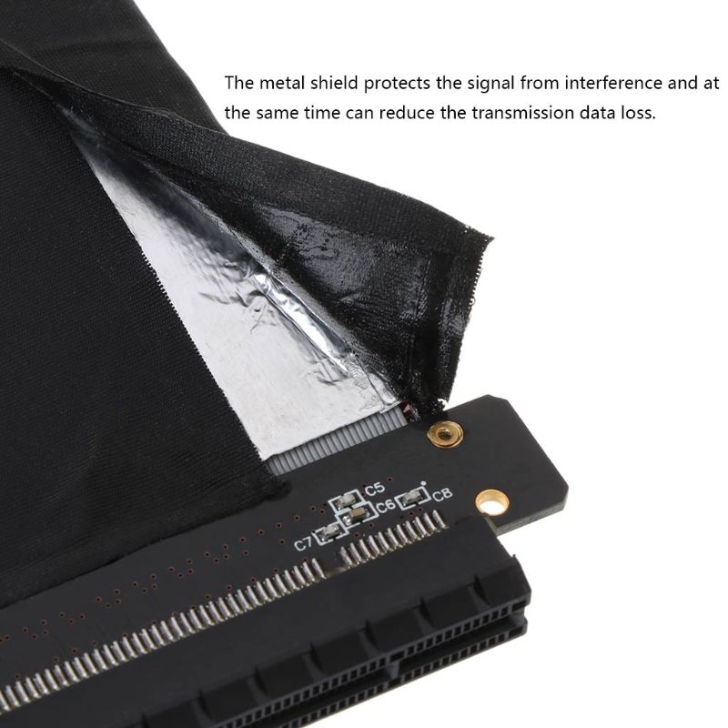 Tarjetas de gráficos de PC de alta velocidad PCI Express 3,0 16x conector Flexible Cable Riser tarjeta extensión Puerto adaptador para GPU con antijam