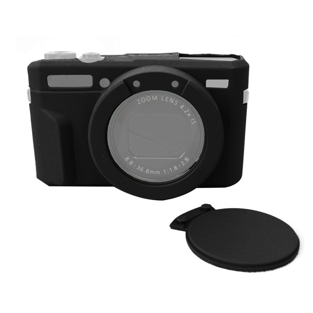 Soft Silicone Case for Canon G7XIII G7X3 G7X Mark 3 Rubber Protective Cover Body Bag Camera Skin with Lens Cap Protector: WHITE