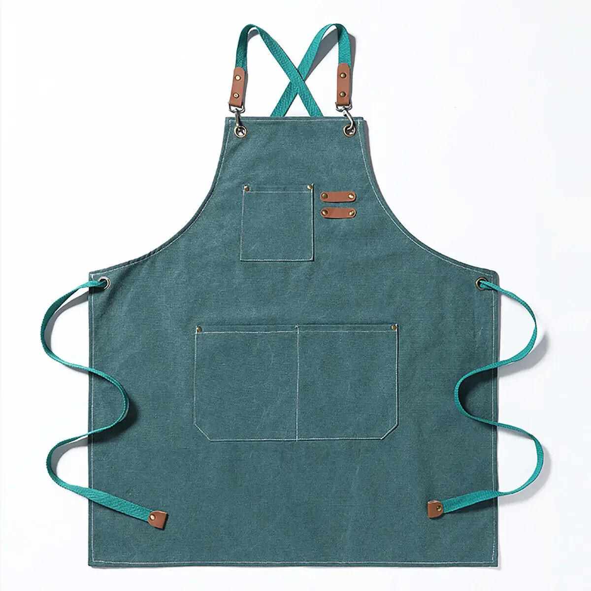 Nueva de delantal con pechera de mezclilla de lona gruesa, cocina, taller, delantal de trabajo pesado para hombres y mujeres, accesorios de cocina para el hogar: YELLOW