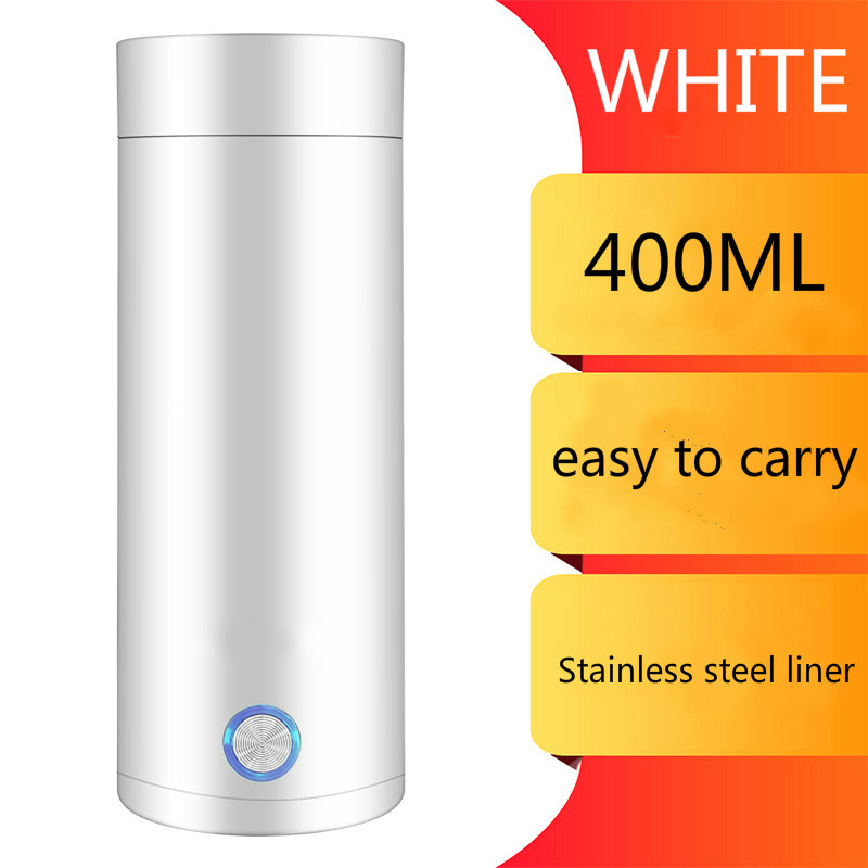 Portable mini Electric Kettle water thermal heating boiler travel Stainless Steel tea pot coffee milk boiling cup 400ML