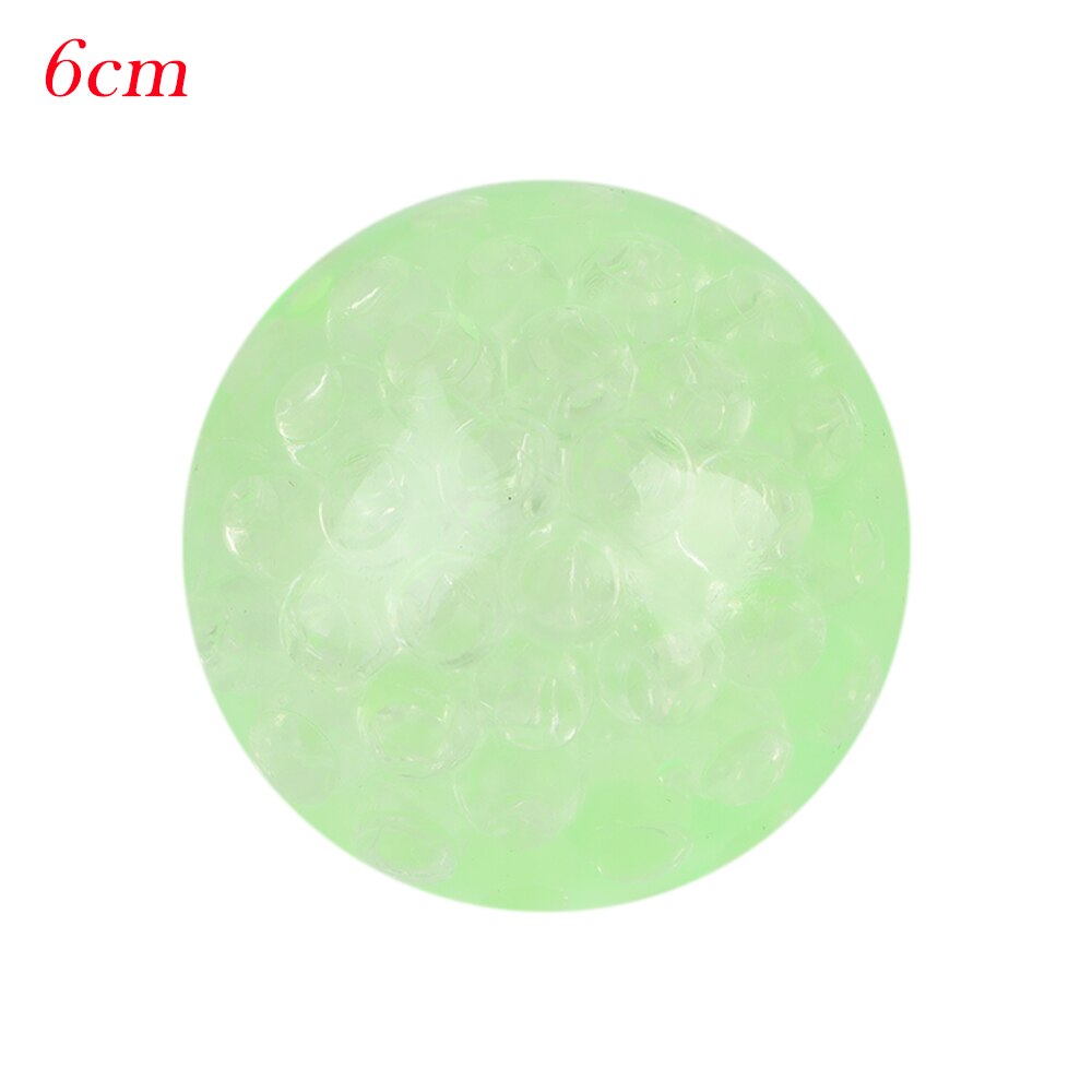 Anti-Stress Sticky Wall Balls Color Sensory Toy Party Office Pressure Ball Stress Reliever Throw Fidget Toy Kids Stick Ball: 6CM green Luminous