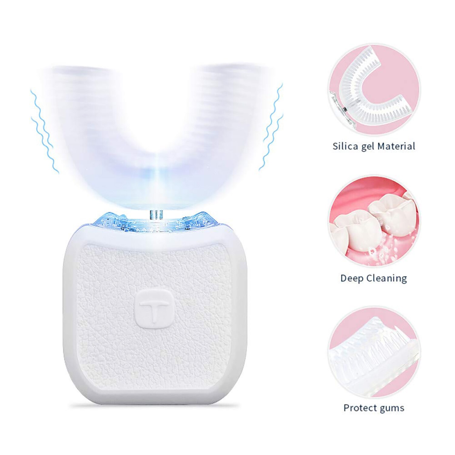 Tanden Whitening Blauw Licht U Ultra Sonic Elektrische Tandenborstel Usb Opladen Intelligente IPX7 Waterdichte Automatische Sonic Tandenborstel