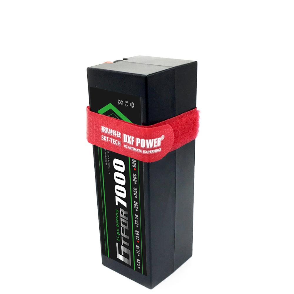 GTFDR Lipo 4s Battery 14.8V 7000mAh 60C MAX 120C Hard Case For 1:8 1:10 RC Car E Buggy Truggy TRX Car