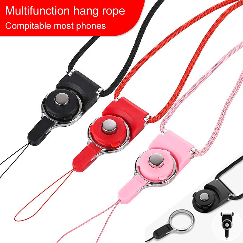 2 In 1 Neck Lanyard Nekband Strap Hand Lanyard Voor Telefoon Iphone X Samsung Camera Usb Flash Drives Keys Id kaart Keycord Sleutelhanger