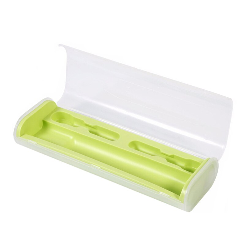 Bærbar elektrisk tandbørste rejsetaske til oral b braun holder kasse udendørs camping tandbørste hoved beskytte dæksel opbevaringsetui: Grøn