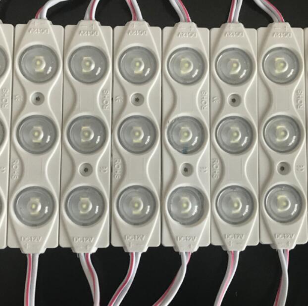 2835 3leds injection LED Module with lens 160 degree,1.2W constant current DC12V advertising light