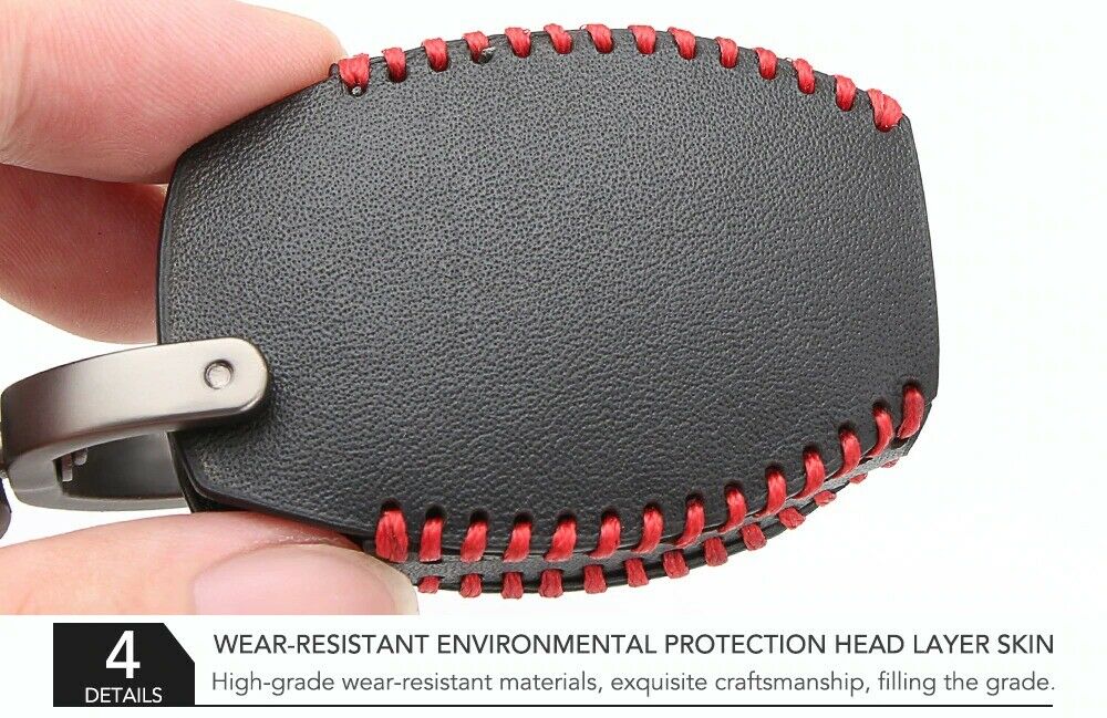 Car Black Leather Remote Key Fob Cover Case For Mercedes Benz AMG W203 W210 W211 Car Accessories Interior Parts