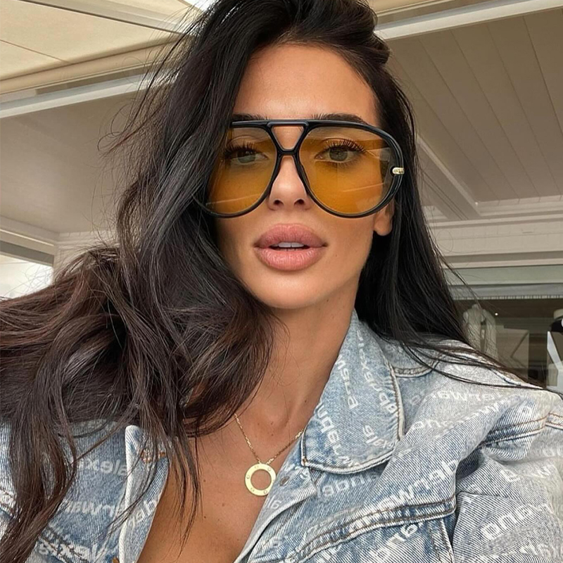 Gafas De Sol De lujo De De para mujer, gafas De Sol Vintage De gran tamaño para sexo, gafas De Sol De negras para mujer # 300864