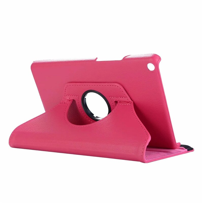 Étui pour tablette Huawei Mediapad T3, 8 pouces, avec support rotatif à 360 degrés, avec: rose red