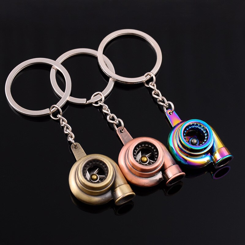 Mini Turbo Turbo Sleutelhanger Spinning Turbine Sleutelhanger Ring Sleutelhanger Sleutelhanger Auto Sleutelhanger Auto Interieur Accessoires