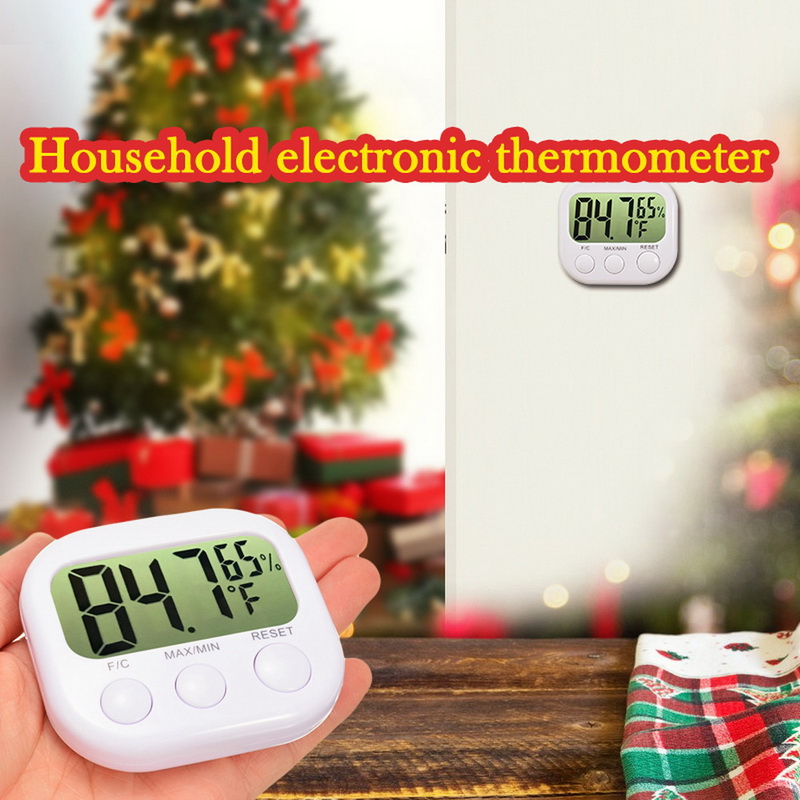 Junejour Digitale Hygrometer Thermometer Indoor Temperatuur Vochtigheid Monitor met Lcd-scherm voor Home Office