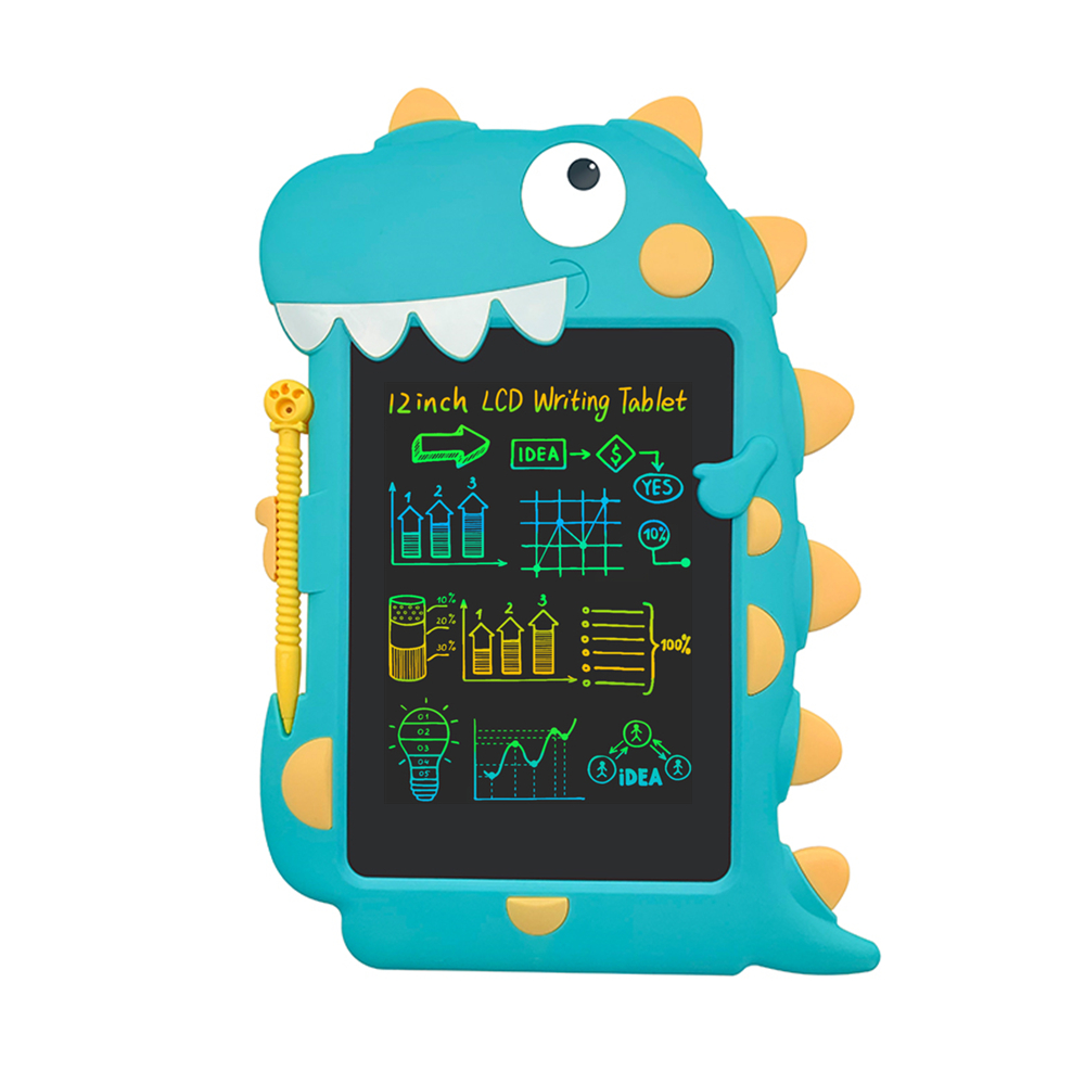 Cartoon Electronic Drawing Board LCD Screen Writing Tablet Digital Graphic Drawing Tablets Electronic Handwriting Pad Board+Pen: Blue kl color