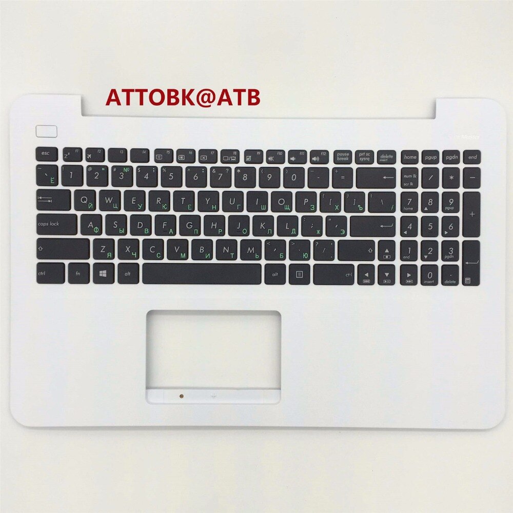 teclado de ordenador portátil ruso para Asus X555 X555L A555L F555L R556L VM510L W519L Y583L R556 W509 cubierta de reposamanos de teclado con C: Blanco