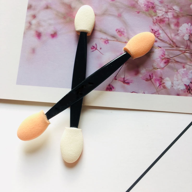 10 Stuks Make-Up Double-End Oogschaduw Eyeliner Borstel Handige En Mooie Applicator Spons Applicator Tool Te Dragen