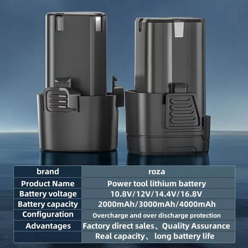 Universele 12V 16,8V 4000mAh oplaadbare lithiumbatterij voor schroevendraaiers, elektrische boormachines, haakse slijpmachines en ander elektrisch gereedschap