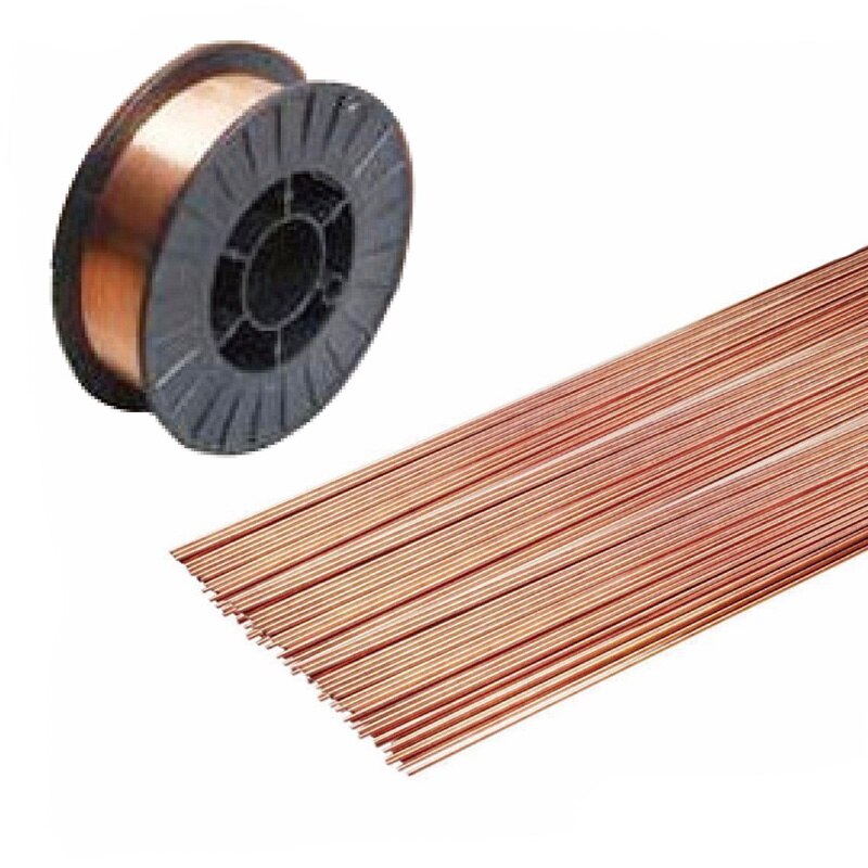 Varillas de soldadura de gas, acero suave recubierto de cobre, 0,8mm, 1,0mm, 1,2mm, 1,6mm, 2,0mm, CCMS MIG, varilla de relleno de electrodos de alambre de soldadura